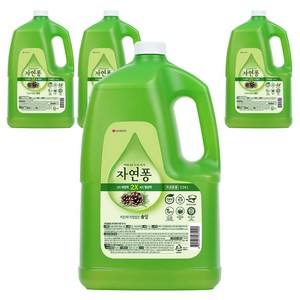 [비건라이프]자연퐁 찌든때 걱정없는 솔잎 주방세제 용기형 리필, 3.04L, 4개