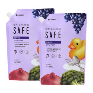 세이프 천연미네랄 주방세제 오리지널 리필, 1L, 2개
