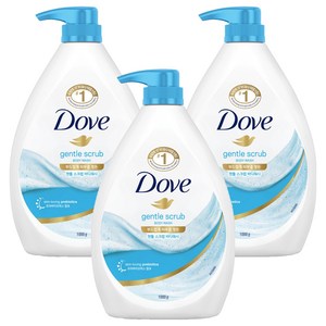 도브 젠틀 스크럽 바디워시, 1kg, 3개