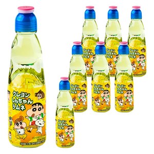 하타라무네 크레용신짱 파인애플향 라무네 탄산음료, 200ml, 8개