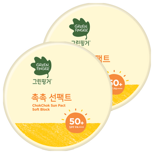 그린핑거 촉촉선팩트 소프트블록 SPF50+ PA++++, 16g, 2개
