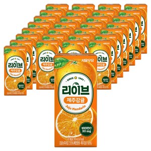서울우유 리이브 제주감귤 주스, 190ml, 48개