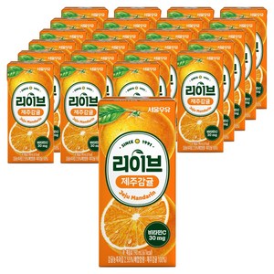서울우유 리이브 제주감귤 주스, 190ml, 24개