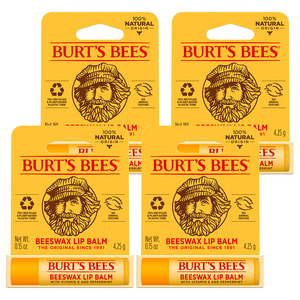 버츠비 모이스춰라이징 립밤, 단일 색상/비즈왁스..., 4.25g, 4개