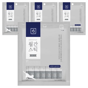 브리더랩 고양이 월간스틱 짜먹는 간식, 대구, 330g, 4개