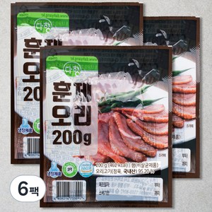 다향 훈제오리, 200g, 6개