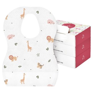 아띠래빗 일회용 방수 턱받이, 동물 친구들, 20개입, 3개