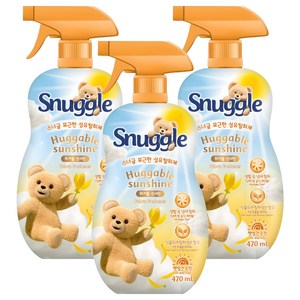 스너글 섬유탈취제 허거블 선샤인 본품, 470ml, 3개