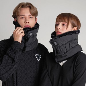 테크스킨 와펜로고 패딩 넥워머, FREE, 블랙, 1개
