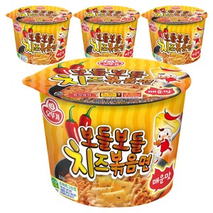 오뚜기 보들보들 치즈 볶음면 매운맛 용기 100g, 4개