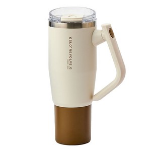 오슬로 리볼브 G 회전 핸들 텀블러, 아이보리, 1.2L, 1개