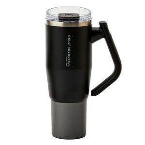 오슬로 리볼브 G 회전 핸들 텀블러, 블랙, 1.2L, 1개