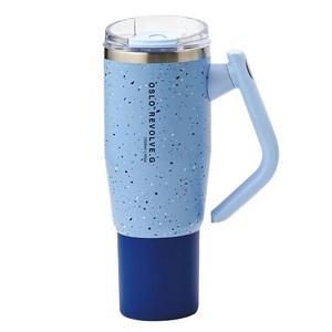 오슬로 리볼브 G 회전 핸들 텀블러, 도트블루, 1.2L, 1개