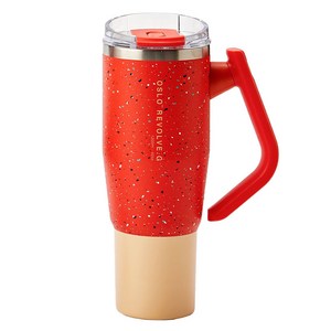 오슬로 리볼브 G 회전 핸들 텀블러, 도트오렌지, 1.2L, 1개