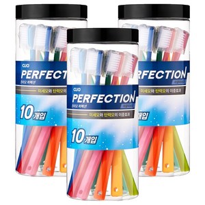 크리오 퍼펙션 이중미세모 비비드 칫솔 세트, 10개입, 3세트