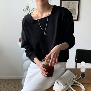 아피나르 스퀘어넥 맨투맨 스웻셔츠