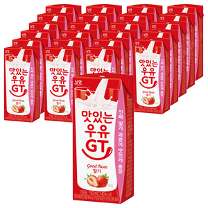 맛있는 우유GT 딸기우유, 190ml, 24개