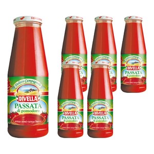 디벨라 토마토 퓨레 파스타 피자 스프 소스, 680g, 6개