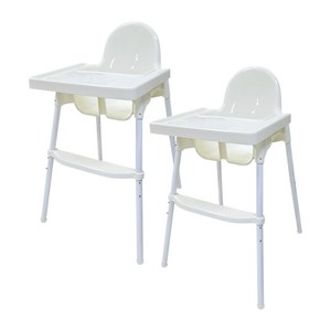 라비베베 높이조절 올인원 유아 하이체어 + 트레이 + 발판 2세트