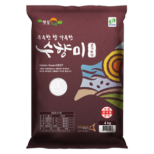 수향미 2024년산 햅쌀 골든퀸 3호 백미 상등급, 상, 4kg, 1개