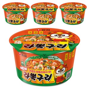 농심 라뽁구리 큰사발면 105g, 4개