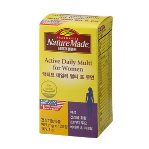 네이처메이드 액티브 데일리 멀티 포 우먼 비타민영양제, 120정, 1개