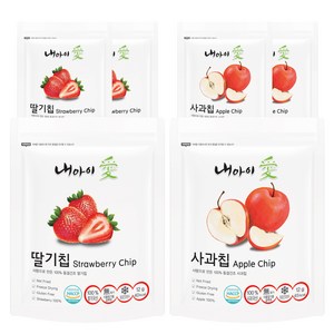 내아이애 동결건조 과일칩 딸기 12g x 3p + 사과 12g x 3p, 72g, 1세트