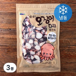 갯마을 조미 오징어 다리 동전족 (냉동), 500g, 3봉