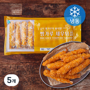 지엔씨푸드 빵가루 새우튀김 새우함량 30% 10미 (냉동), 300g, 5개