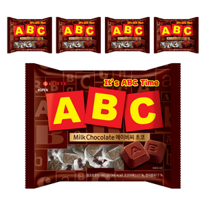 롯데웰푸드 에이비씨 초콜릿, 187g, 5개