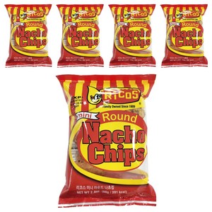 리코스 미니 라운드 나쵸칩, 80g, 5개