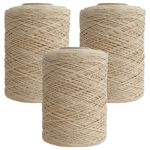 동방 18합 색사 뜨개실, 연한볏짚색, 3개