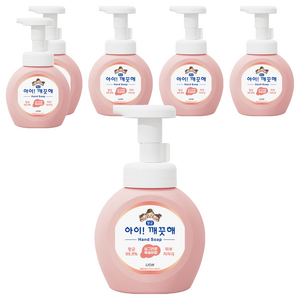 아이깨끗해 항균 폼 핸드솝 복숭아향, 250ml, 6개