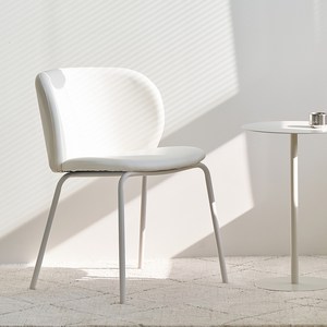 메종드꼼마 프리미엄 레더 스칸딕체어 식탁의자 세트, 파우더화이트, 2개