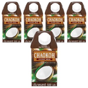 차오코 코코넛밀크, 500ml, 5개