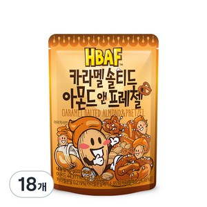 바프 카라멜 솔티드 아몬드 앤 프레첼, 40g, 18개