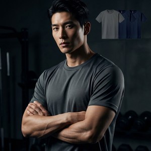 티팜 남녀공용 드라이쿨 냉감 기능성 라운드 반팔 티셔츠 3p
