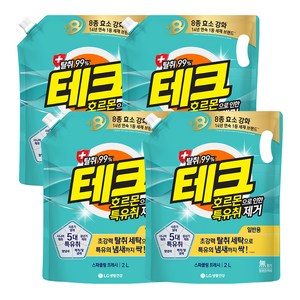 테크 호르몬으로 인한 특유취제거 액상세제 리필, 2L, 4개