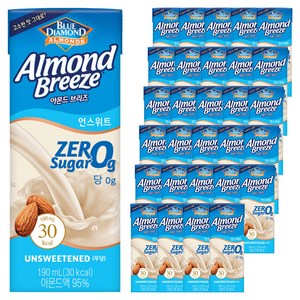 아몬드브리즈 언스위트, 190ml, 48개