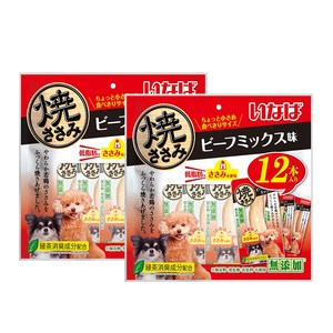 이나바 강아지 야끼사사미, 소고기믹스 (QDS-36), 25g, 24개