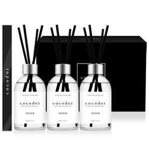 코코도르 화이트라벨 디퓨저 200ml 3개 블랙섬유스틱 20p, 너의비누향, 1개