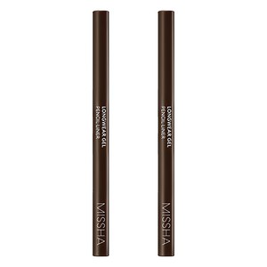 미샤 롱웨어 젤 펜슬 라이너 0.14g, 피칸 브라운, 2개