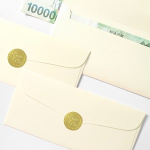 투영디자인 럭셔리 펄 용돈봉투 10p + 스티커 10p, 소프트크림, 10개