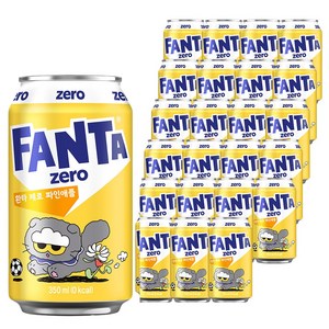 환타 제로 파인애플 탄산음료, 350ml, 24개