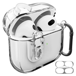 아이몰 변색방지 분실방지 에어팟 도어락 TPU 케이스 + 카라비너 세트