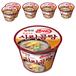 농심 사리곰탕면 컵라면 큰사발 111g, 6개