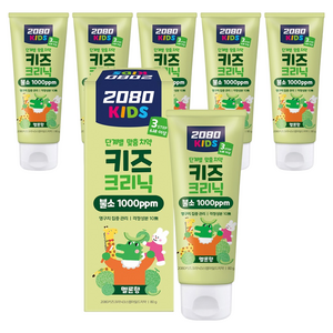2080 키즈알파크리닉 3단계 치약, 80g, 6개