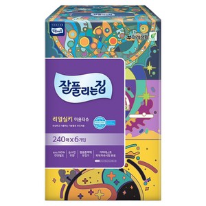 잘풀리는집 천연펄프 미용티슈 2겹, 240매입, 6개