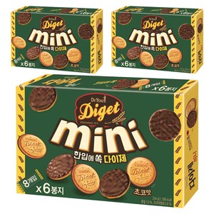 닥터유 한입에 쏙 다이제 미니 초코맛, 234g, 3개