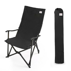 캠프빌리지 네이쳐스 릴렉스 체어 + 보관가방 세트, 블랙, 1세트